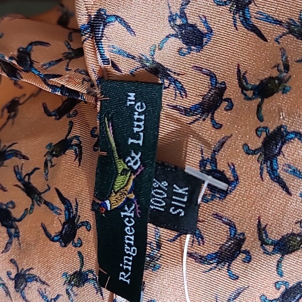 POCKET SQUARE Silk Ringneck & Lure new - Picture 2 of 3